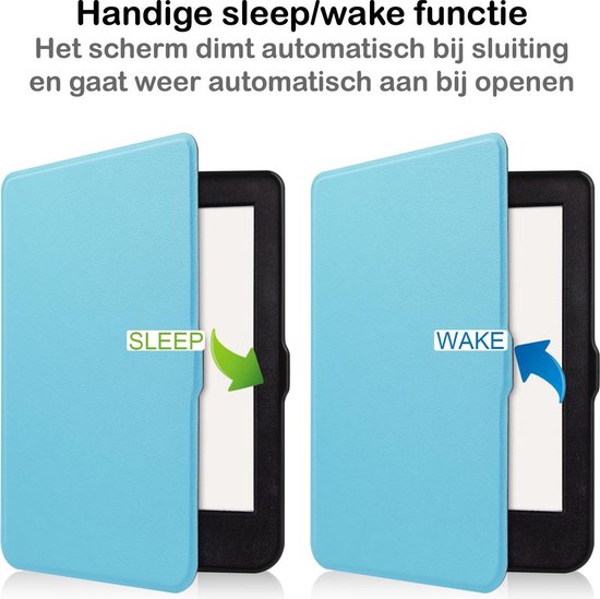 Hoesje Geschikt voor Kobo Nia Hoesje Luxe Bescherm Case - Hoes Geschikt voor Kobo Nia Hoes Book Cover - Lichtblauw van Hoesje  — afbeelding 3