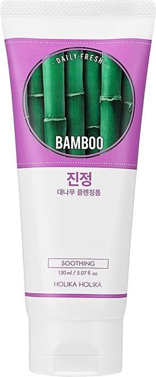 Holika Holika - Daily Fresh Bamboo Soothing Cleansing Foam kojąca pianka oczyszczająca z ekstraktem z soku liści bambusa 150ml