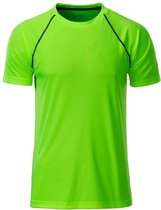 James and Nicholson - Heren Sportshirt (Green/Zwart)