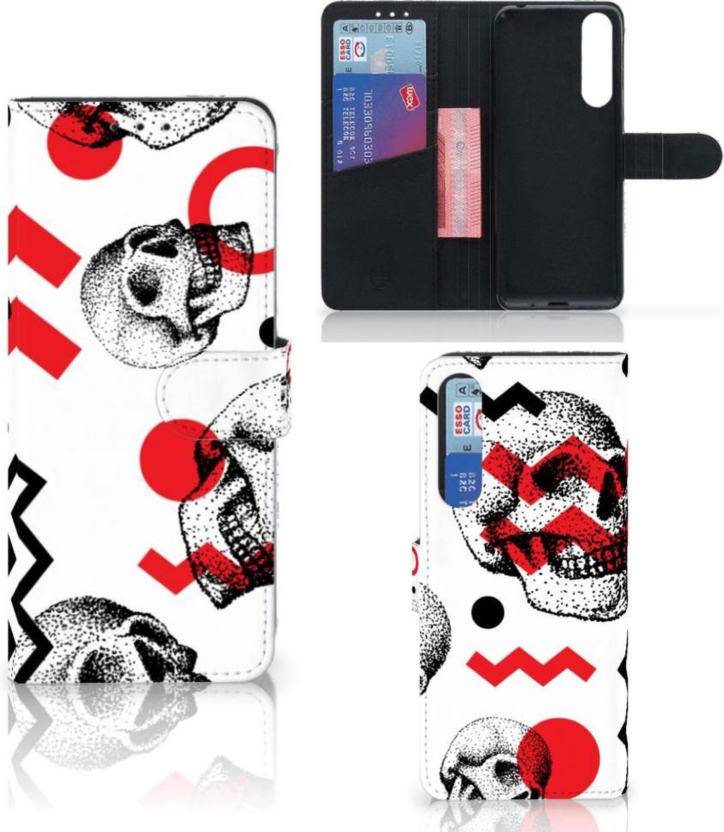 Telefoonhoesje met Naam Sony Xperia 1 II Skull Red