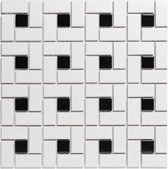 0,91m² -Mozaiek Paris Pinwheel Wit en Zwart