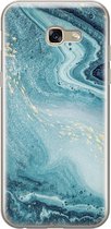 Samsung Galaxy A5 2017 hoesje siliconen - Marmer blauw - Soft Case Telefoonhoesje - Marmer - Blauw