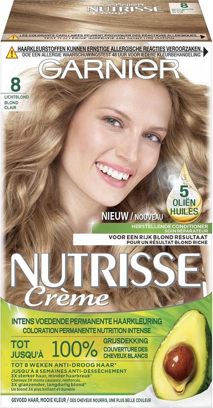 Carrière Kaliber verkoopplan Garnier Nutrisse Crème 80 - Natuurlijk Lichtlond - Haarverf | bol.com