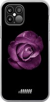 iPhone 12 Pro Max Hoesje Transparant TPU Case - Purple Rose #ffffff