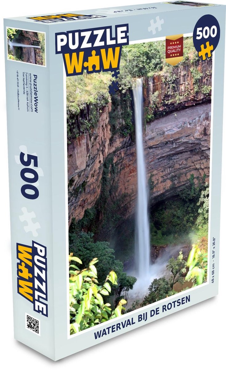 Afbeelding van product Puzzel 500 stukjes Chapada dos Guimarães - Waterval bij de rotsen - PuzzleWow heeft +100000 puzzels