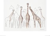 Aimee Del Valle Poster - Giraffen - 40 X 50 Cm - Multicolor