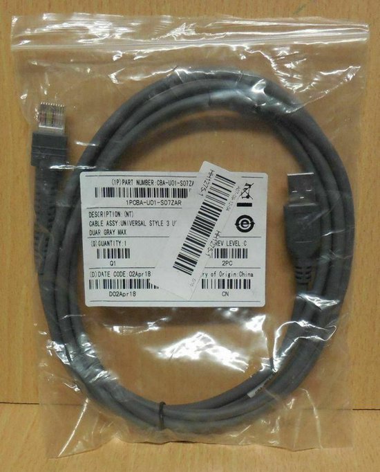 Zebra CBA-U01-S07ZAR câble USB 2,1 m USB 2.0 USB A Gris