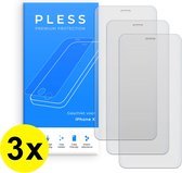 3x Screenprotector iPhone X - Beschermglas Tempered Glass Cover - Pless®