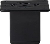 Zwarte vierkanten meubelpoot 7 cm