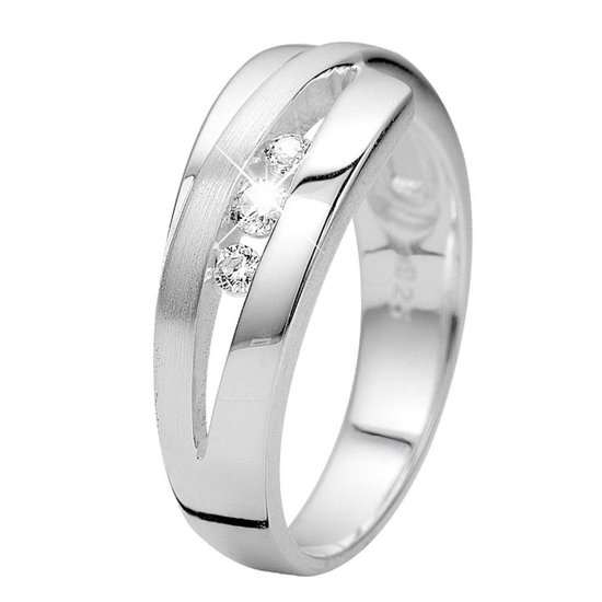 specificatie Shinkan middelen Lucardi Ringen - Zilveren ring mat/glans met zirkonia | bol.com
