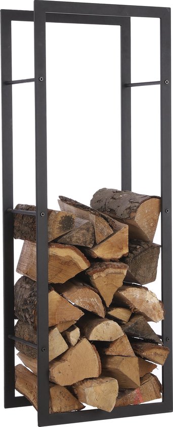 QUICK STAR Metalen brandhoutrek antraciet 200 x 25 x 115 cm Tuin