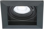 3x HOFTRONIC Durham - Vierkante inbouwspot - LED - Zaagmaat 85x85mm - Zwart - Dimbaar - Kantelbaar - 5 Watt - 350 lumen - 230V - 4000K Neutraal warm wit - Verwisselbare GU10 - Plafondspots - Inbouwspot voor binnen - 2 jaar garantie