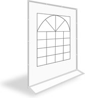 Partytent zijwand met raam | 2m breed | 2m hoog | PVC Classic - Wit