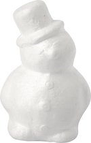 Sneeuwpop. H: 17 cm. wit. 1 stuk