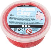 Foam Clay®, rood, glitter, 35gr