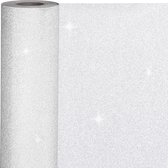 Inpakpapier. zilver.  50 cm. 80 gr. 100 m/ 1 rol