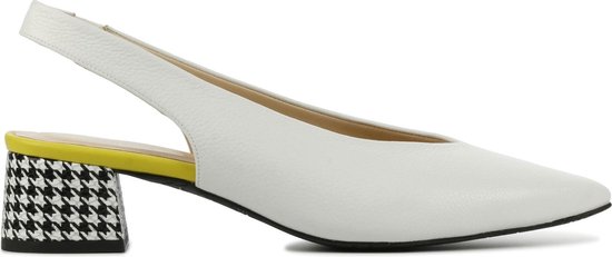 Stefano Lauran Dames Leren Python Pumps / Schoenen - Blokhak hoogte 4 cm -  Viva - Wit | bol.com