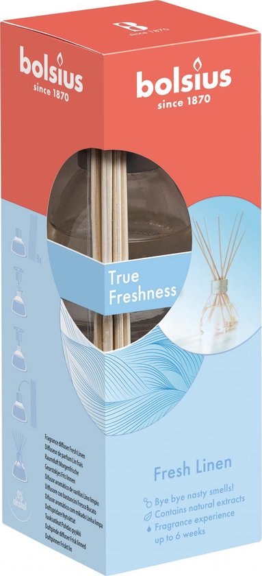 Bolsius Geurverspreider True Freshness Fresh Linen 45 Ml Glas | bol.com