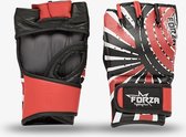 Forza leren MMA handschoenen - zwart / rood / wit