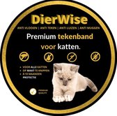 DierWise Kat - Premium tekenband - voor alle katten - Premium Vlooienband - Cat