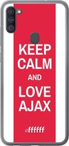 Samsung Galaxy A11 Hoesje Transparant TPU Case - AFC Ajax Keep Calm #ffffff