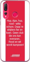 Huawei P30 Lite Hoesje Transparant TPU Case - AFC Ajax Clublied #ffffff