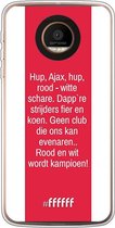 Motorola Moto Z Force Hoesje Transparant TPU Case - AFC Ajax Clublied #ffffff
