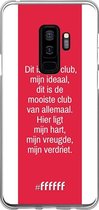 Samsung Galaxy S9 Plus Hoesje Transparant TPU Case - AFC Ajax Dit Is Mijn Club #ffffff