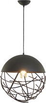 MINERVA Hanglamp E27 1x Zwart