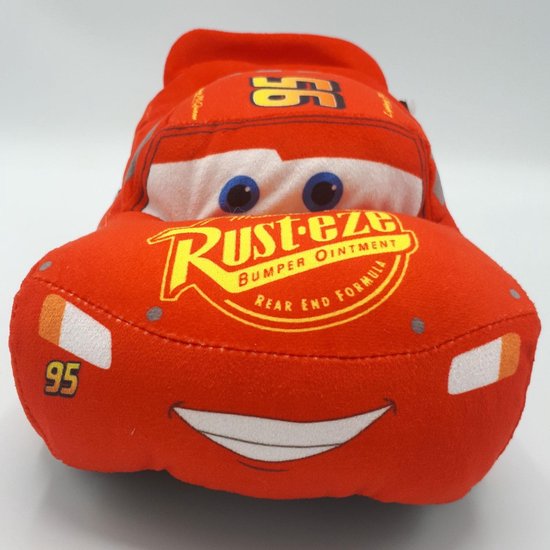Disney Cars Lightning McQueen - Pluche Knuffel Auto - 27 cm | bol.com