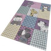 Kinderkamer Vloerkleed - Kids - Dieren- Multi - Afmeting: 120x170cm