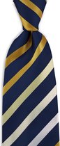 We Love Ties - Stropdas geel / blauw / wit - geweven polyester Microfill