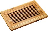 Planche à pain en bois d'acacia 32 x 48 cm avec bac de collecte / ramasse-miettes - Ustensiles de cuisine - Planches à pain / planches à découper en bois