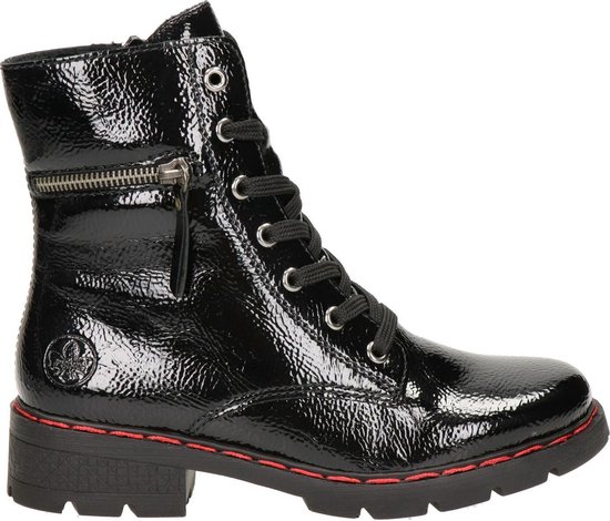 Rieker dames veterboot - Zwart - Maat 37 | bol.com