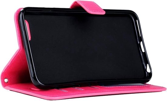 iPhone 6 Cover + 2 pièces Glas Screenprotector rose