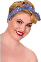 Dancing Days Haarband Retro polkadot Blauw/Wit