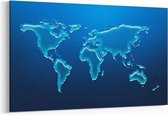 Schilderij - Wereldkaart druppel — 100x70 cm