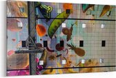 Schilderij - Plafond van de markthal Rotterdam — 90x60 cm