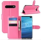 Samsung S10 PLUS Hoesje Wallet Case Roze