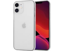 Ultra thin silicone case geschikt voor Apple iPhone 12 Mini - 5.4 inch - transparant - Lichtgewicht Beschermcase - Slank en Flexibel Hoesje - Duurzame Silicone Bescherming