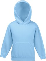 Fruit Of The Loom Kinder Unisex Premium 70/30 Sweatshirt met Capuchon / Hoodie (Hemel Blauw)