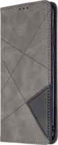 Samsung Galaxy M11 / A11 Hoesje - Geometric Book Case - Grijs