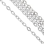Stainless Steel Schakelketting (3.5 x 2.5 x 0.4 mm) Antiek Zilver (10 Meter)