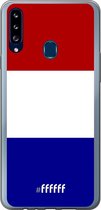 Samsung Galaxy A20s Hoesje Transparant TPU Case - Nederlandse vlag #ffffff