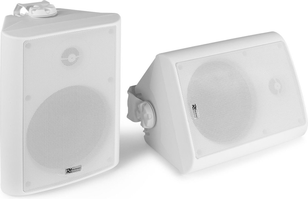 Speakerset, geschikt voor buiten - Power Dynamics BC65V witte speakerset voor 100V systemen en 8 Ohm - 150W