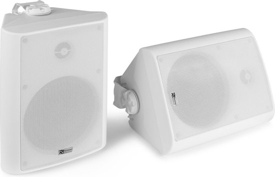 Speakerset, geschikt voor buiten - Power Dynamics BC65V witte speakerset voor 100V systemen en 8 Ohm - 150W