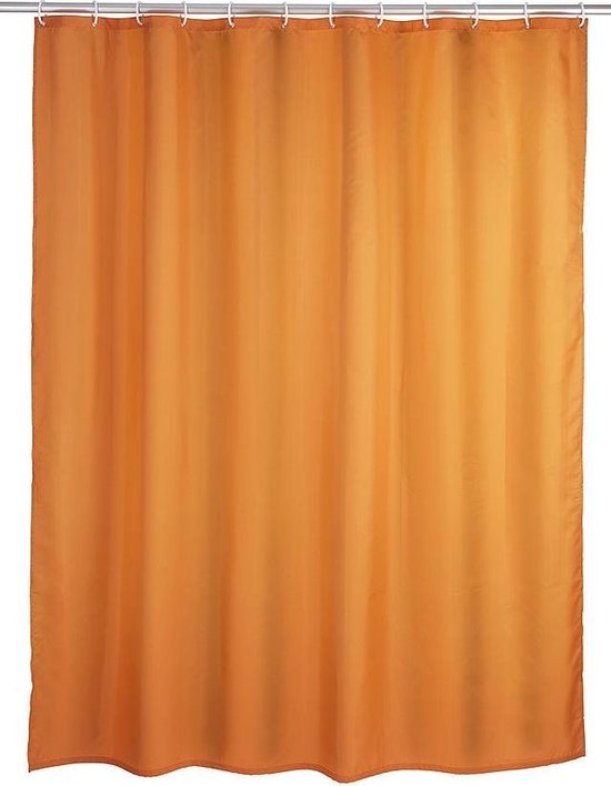 Wenko Douchegordijn Polyester - Anti Schimmel - 180*200cm - Oranje | bol.com