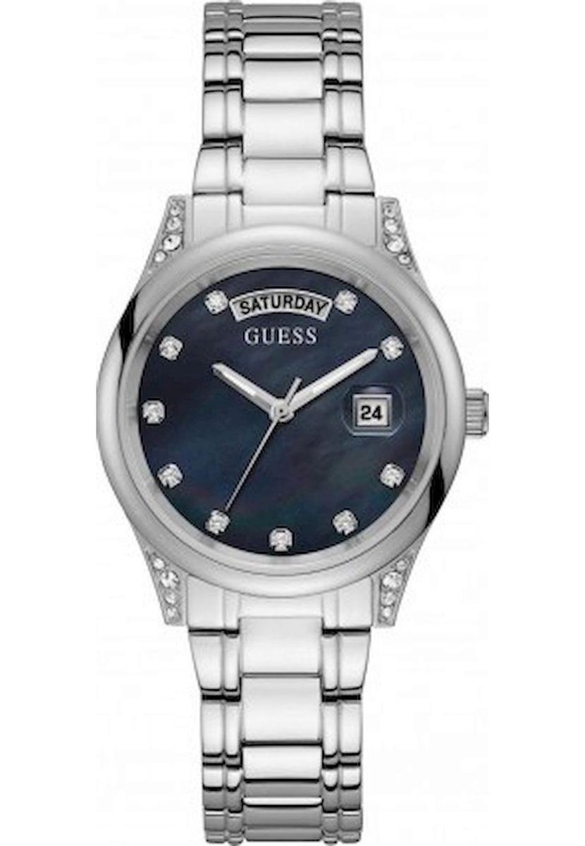 Guess Aura GW0047L1 Horloge - Staal - Zilverkleurig - Ø 35 mm
