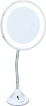 Grundig Make up spiegel - met Zuignap - 20 Heldere LED's - Flexibele Steel - 360º Draaibaar