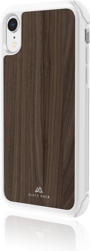 Black Rock Cover Robust Real Wood Voor Apple IPhone Xr Walnoot